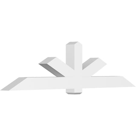 Ekena Millwork Kennewick Architectural Grade PVC Gable Bracket, 96"W x 24"H x 6"D x 6"F, 6/12 Pitch GBP096X24X0606KEN00